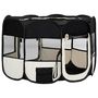 Voir la diapositive 3 : VIDAXL Parc pliable pour chien avec sac de transport Noir 125x125x61cm