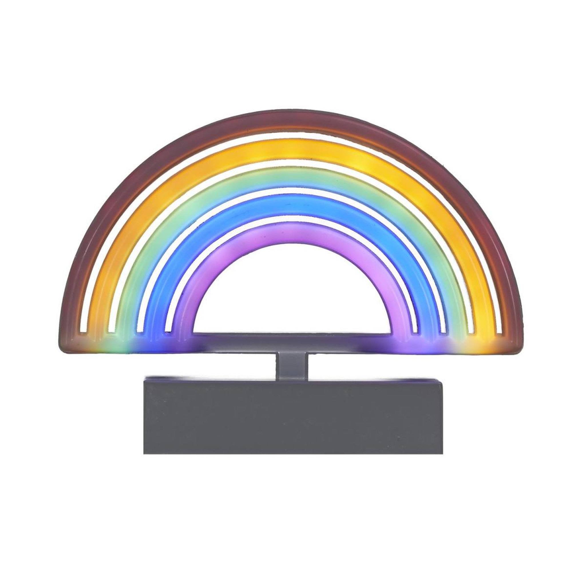 The Home Deco Factory Lampe led effet néon  arc en ciel  22cm multicolore