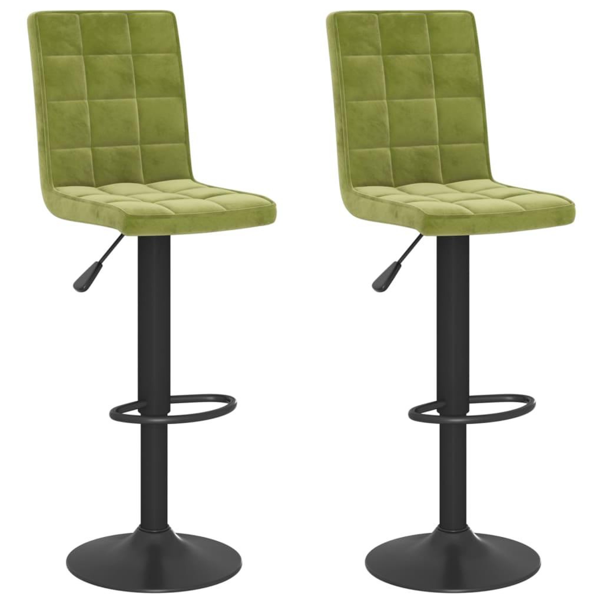 Voir la diapositive 2 : VIDAXL Tabourets de bar lot de 2 vert clair velours