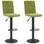 Voir la diapositive 2 : VIDAXL Tabourets de bar lot de 2 vert clair velours