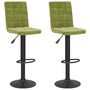 Voir la diapositive 2 : VIDAXL Tabourets de bar lot de 2 vert clair velours