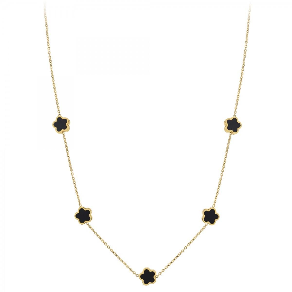 SC BOHEME Collier fleurs par SC Bohème en acier inoxydable