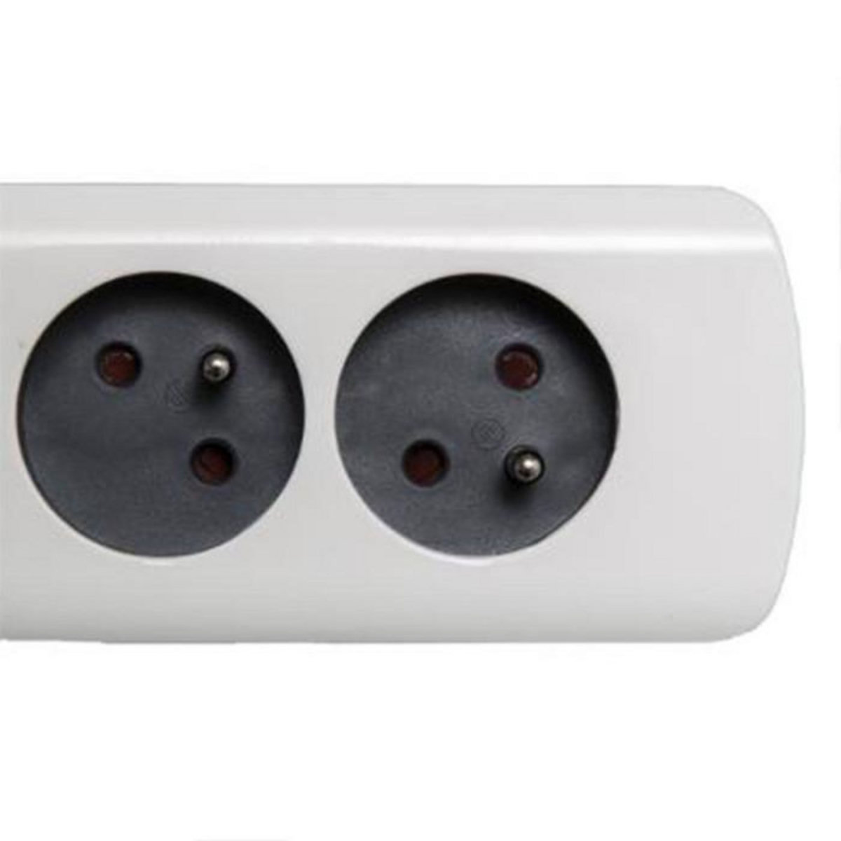 SMART SYSTEM Multiprise  6 Prises Terre  1,5M Blanc & Gris