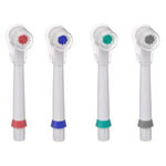 Paris Prix Lot de 4 Têtes Brosse à Dents  Électrique  9cm Blanc