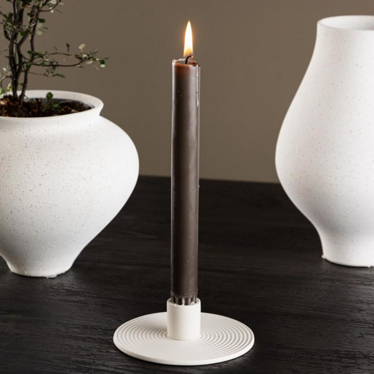 Paris Prix Bougeoir Design en Argile  Dian  12cm Blanc