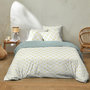 Voir la diapositive 1 : Home collection Parure housse de couetteavectaie oreiller coton 51 fils creala