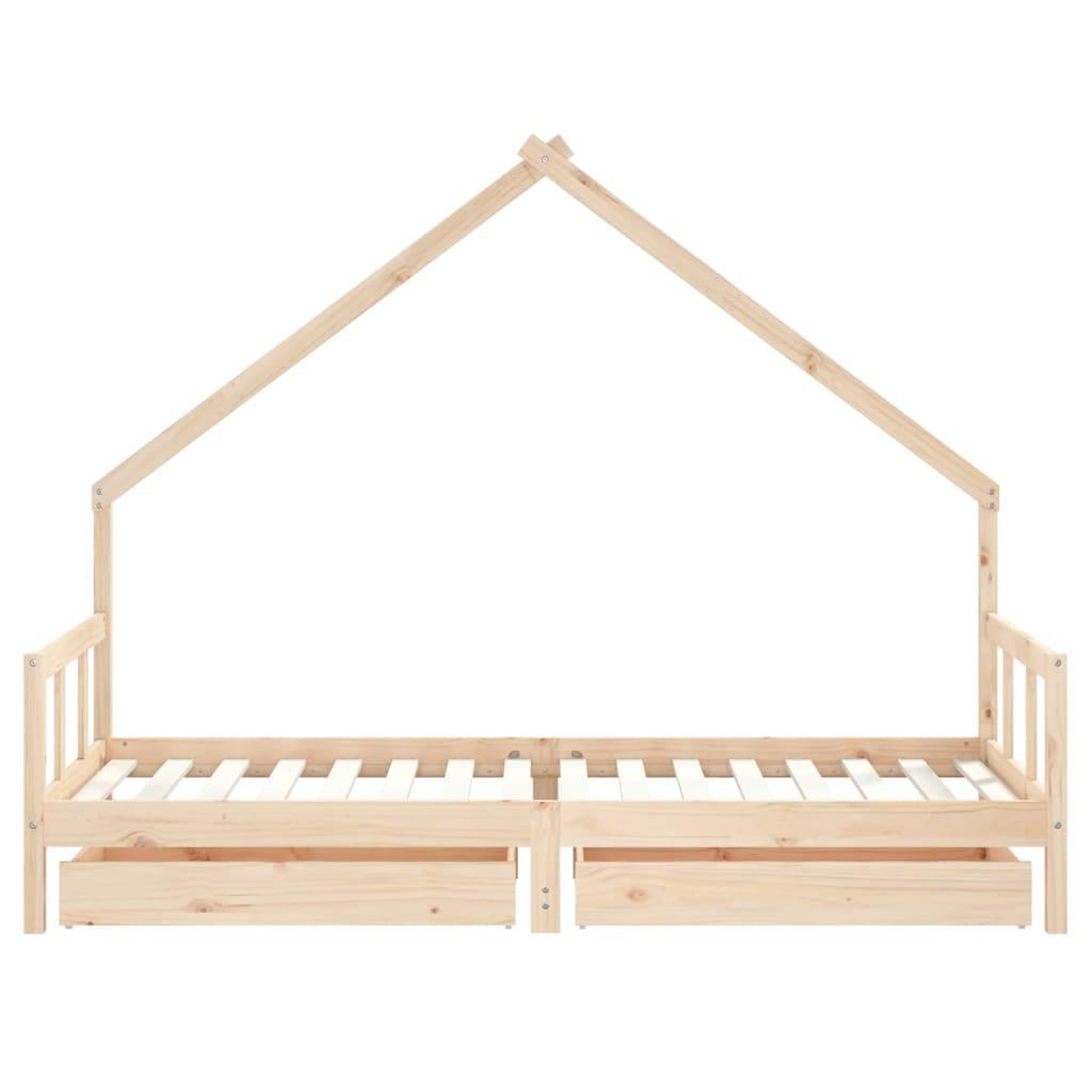 Voir la diapositive 5 : VIDAXL Cadre de lit enfant avec tiroirs 90x200 cm bois de pin massif