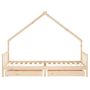 Voir la diapositive 5 : VIDAXL Cadre de lit enfant avec tiroirs 90x200 cm bois de pin massif