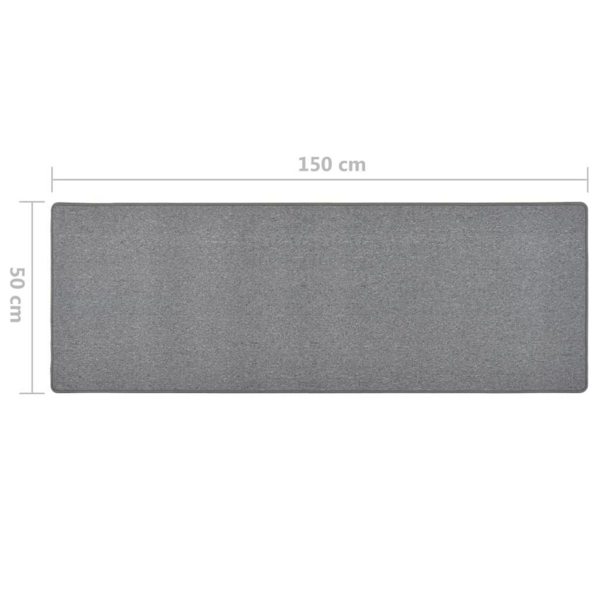 VIDAXL Tapis de couloir Gris fonce 50x150 cm