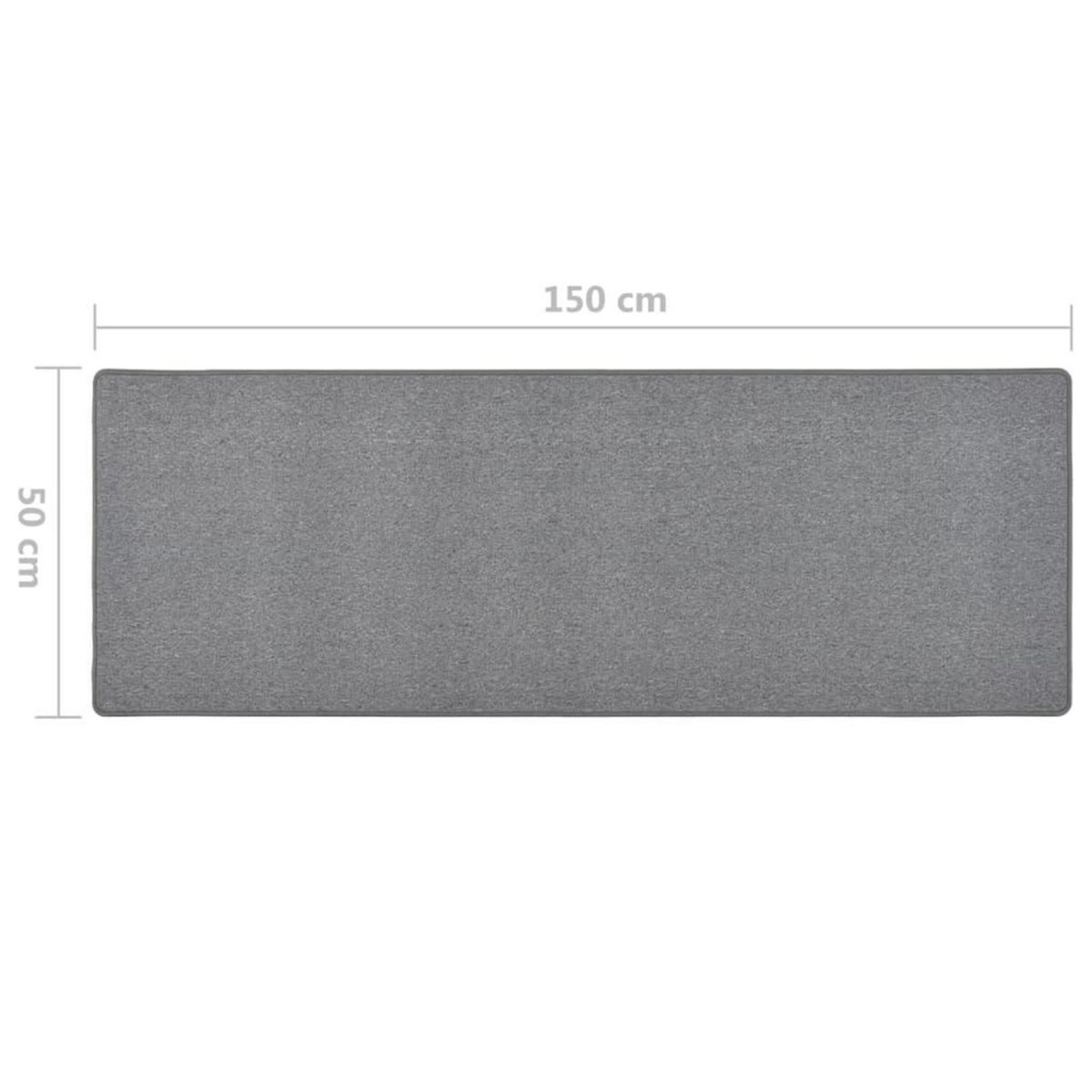 VIDAXL Tapis de couloir Gris fonce 50x150 cm