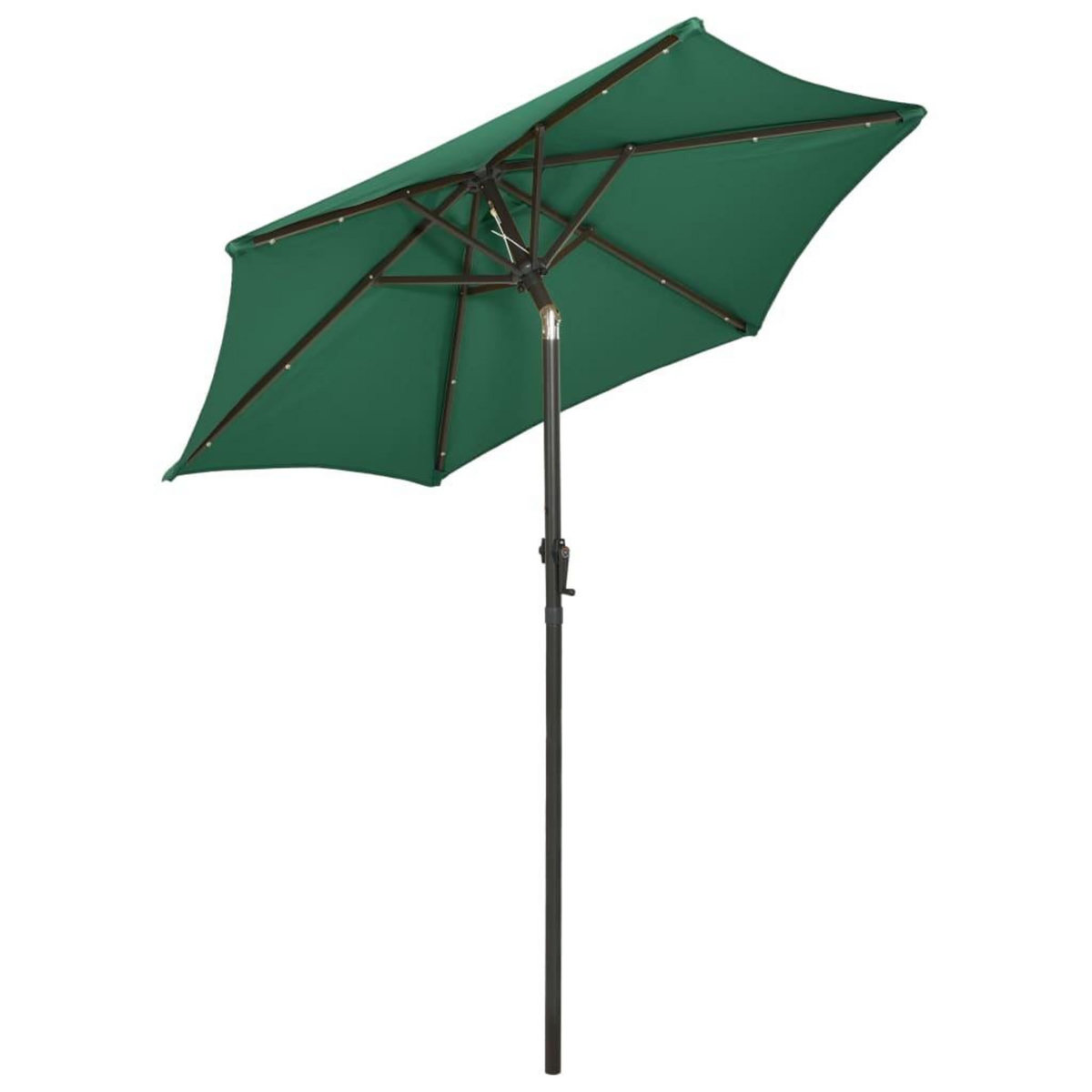 VIDAXL Parasol de jardin avec lumieres LED vert 200x211 cm aluminium