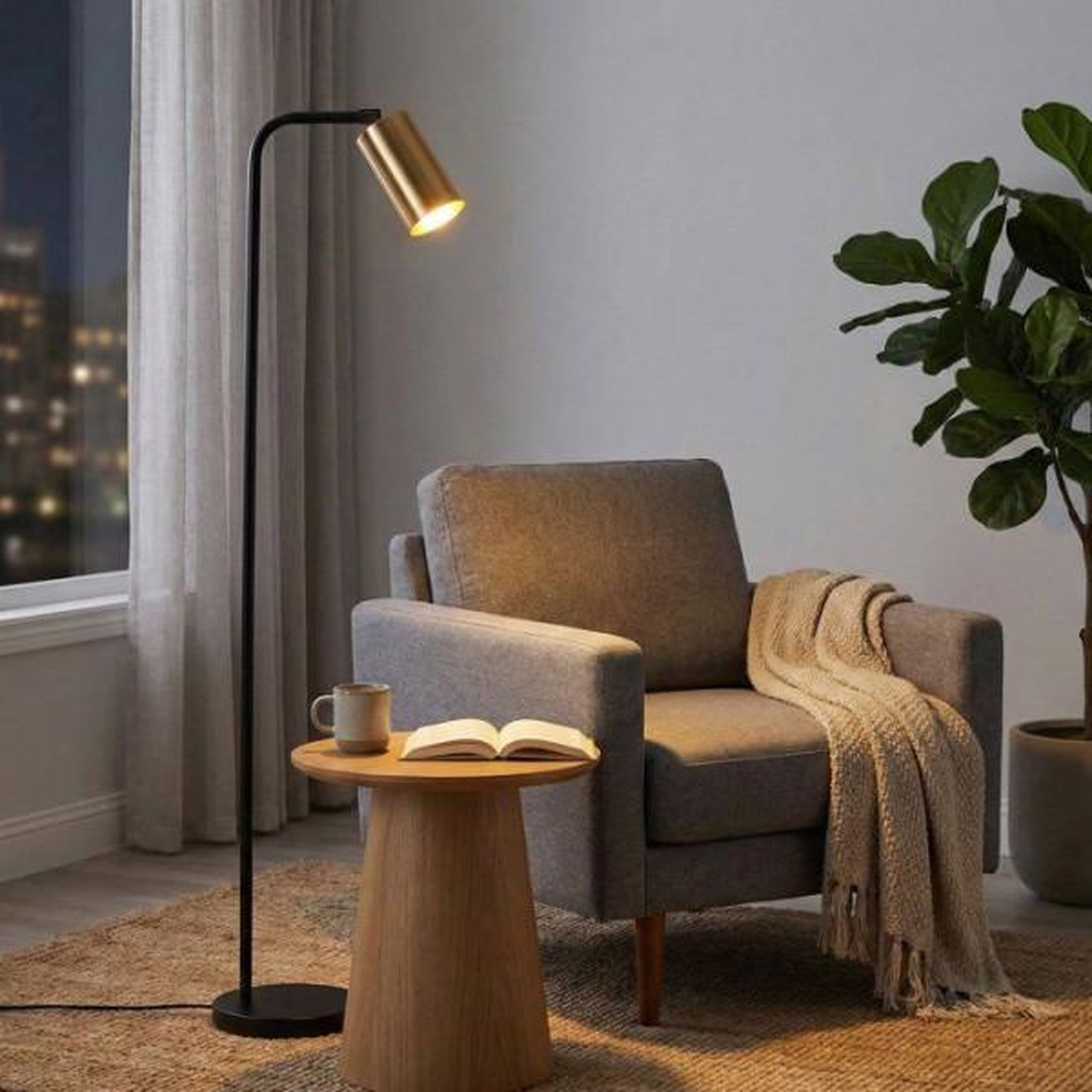 Voir la diapositive 2 : MRED Lampadaire D BY M.RED Black Vintage - Métal - Style industriel - Design rétro