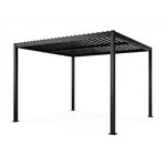 CONCEPT USINE Pergola bioclimatique aluminium et acier lames orientables 3x3m CORFU