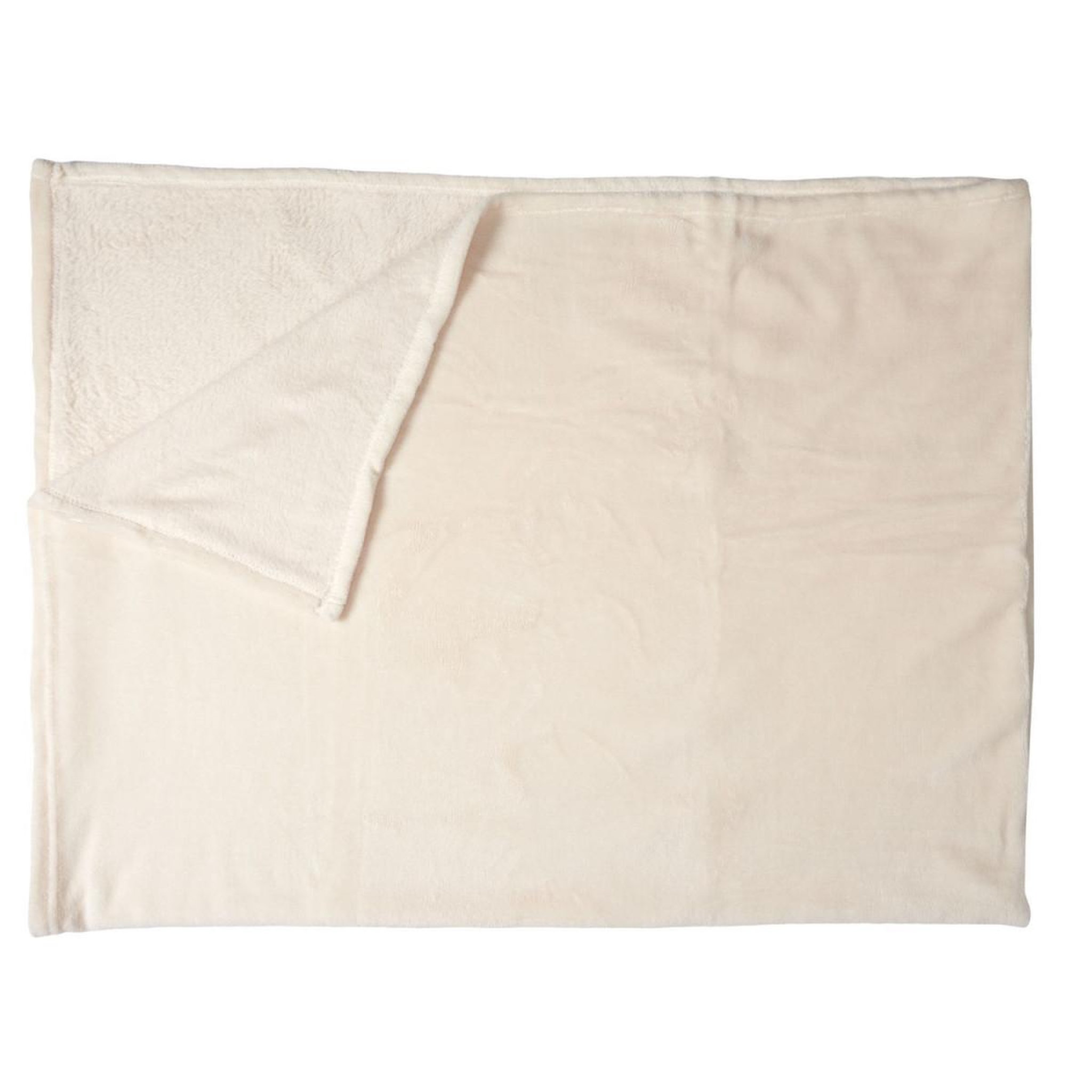 The Home Deco Factory Plaid microfibre  roméo  150x200cm crème