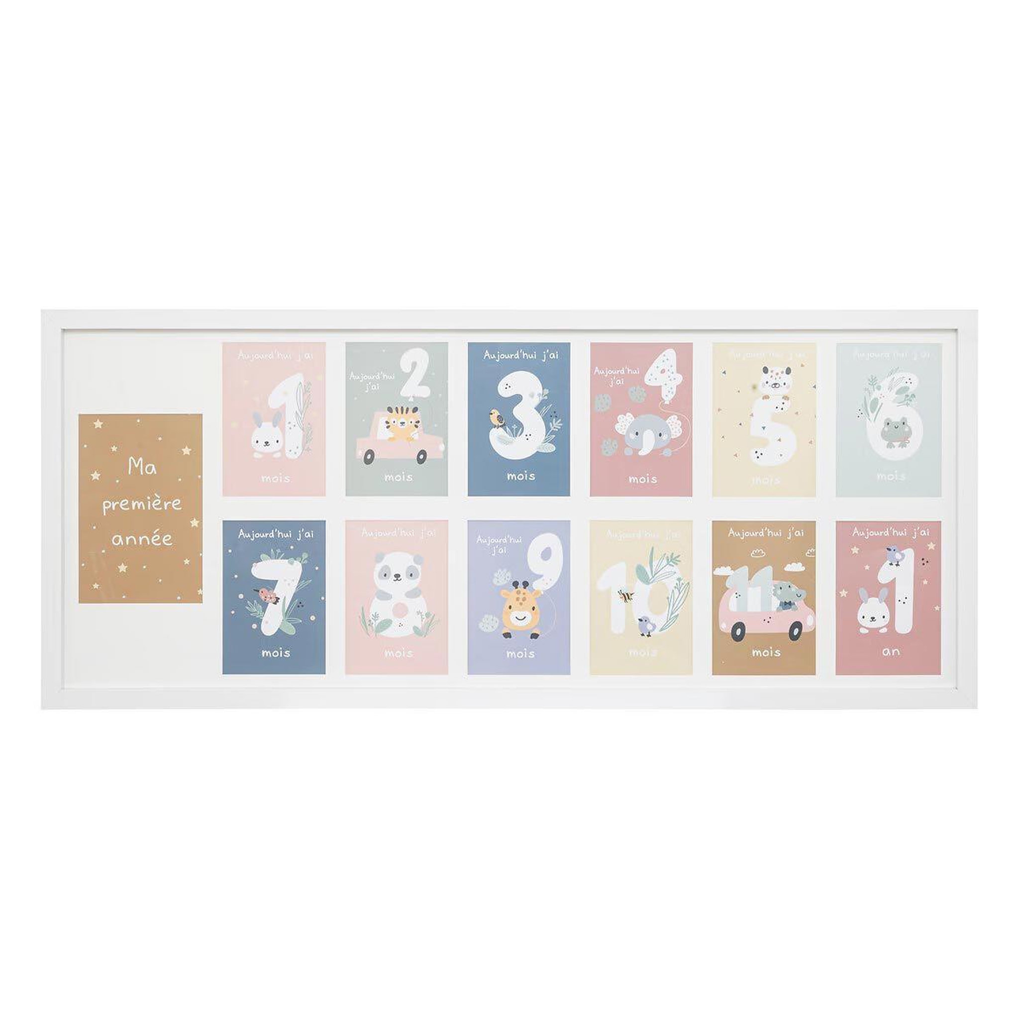 Atmosphera Kids Pêle-mêle 13 photos  1ère année  70cm blanc