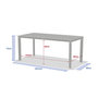Voir la diapositive 3 : HESPERIDE Table de jardin fixe en aluminium effet bois 6 places EVASION