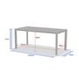 Voir la diapositive 3 : HESPERIDE Table de jardin fixe en aluminium effet bois 6 places EVASION
