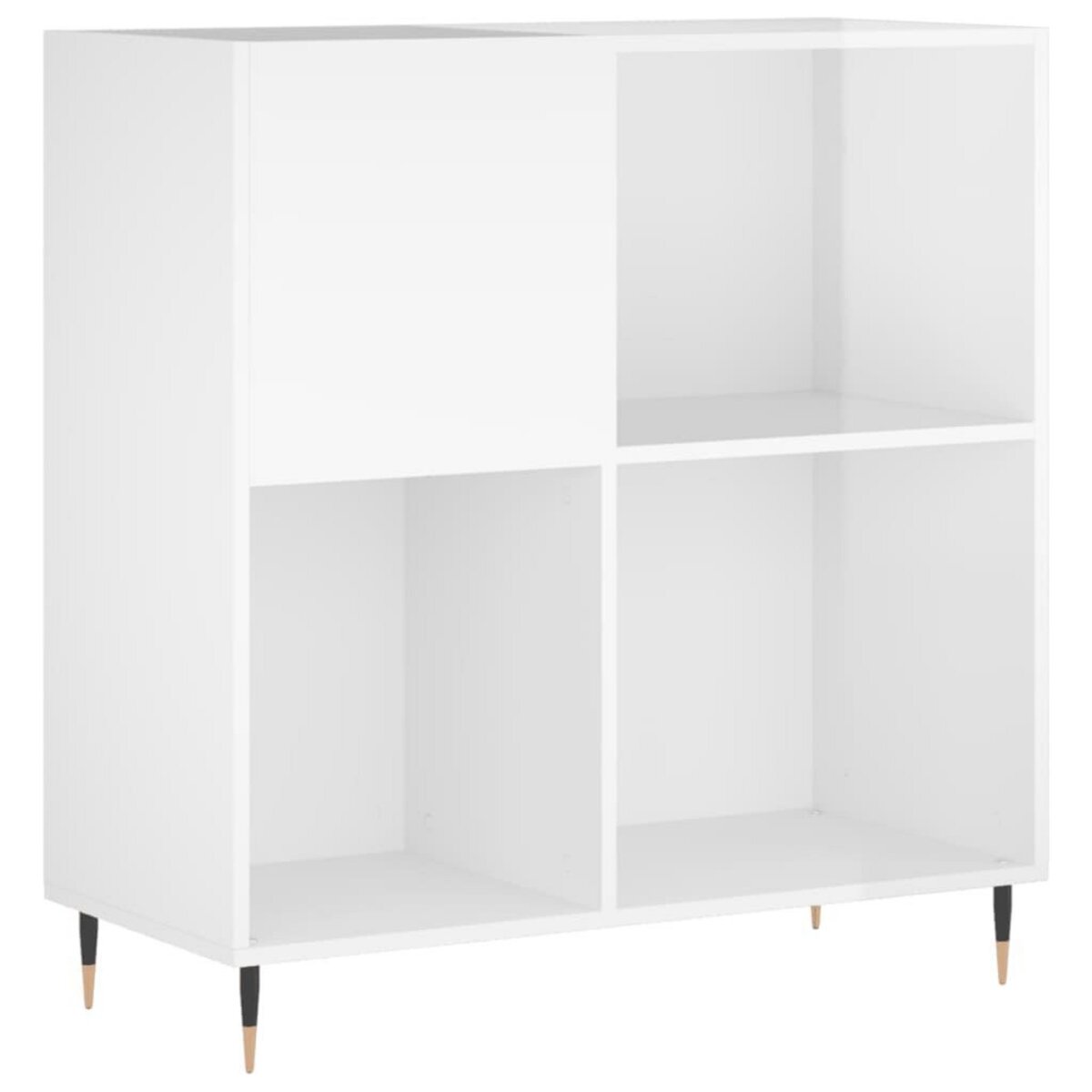 VIDAXL Armoire a disques blanc brillant 84,5x38x89cm bois d'ingenierie