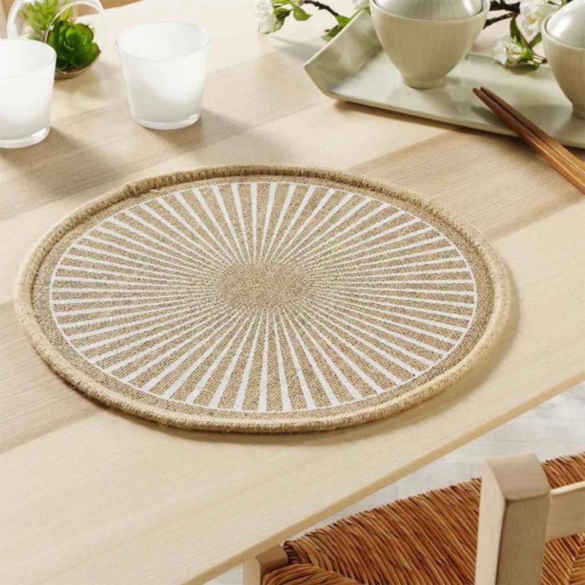 Paris Prix Set de Table en Jute  Soleimio  38cm Naturel