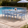 Voir la diapositive 5 : CONCEPT USINE Table de jardin 10-12 places 234cm bleue BERGAME