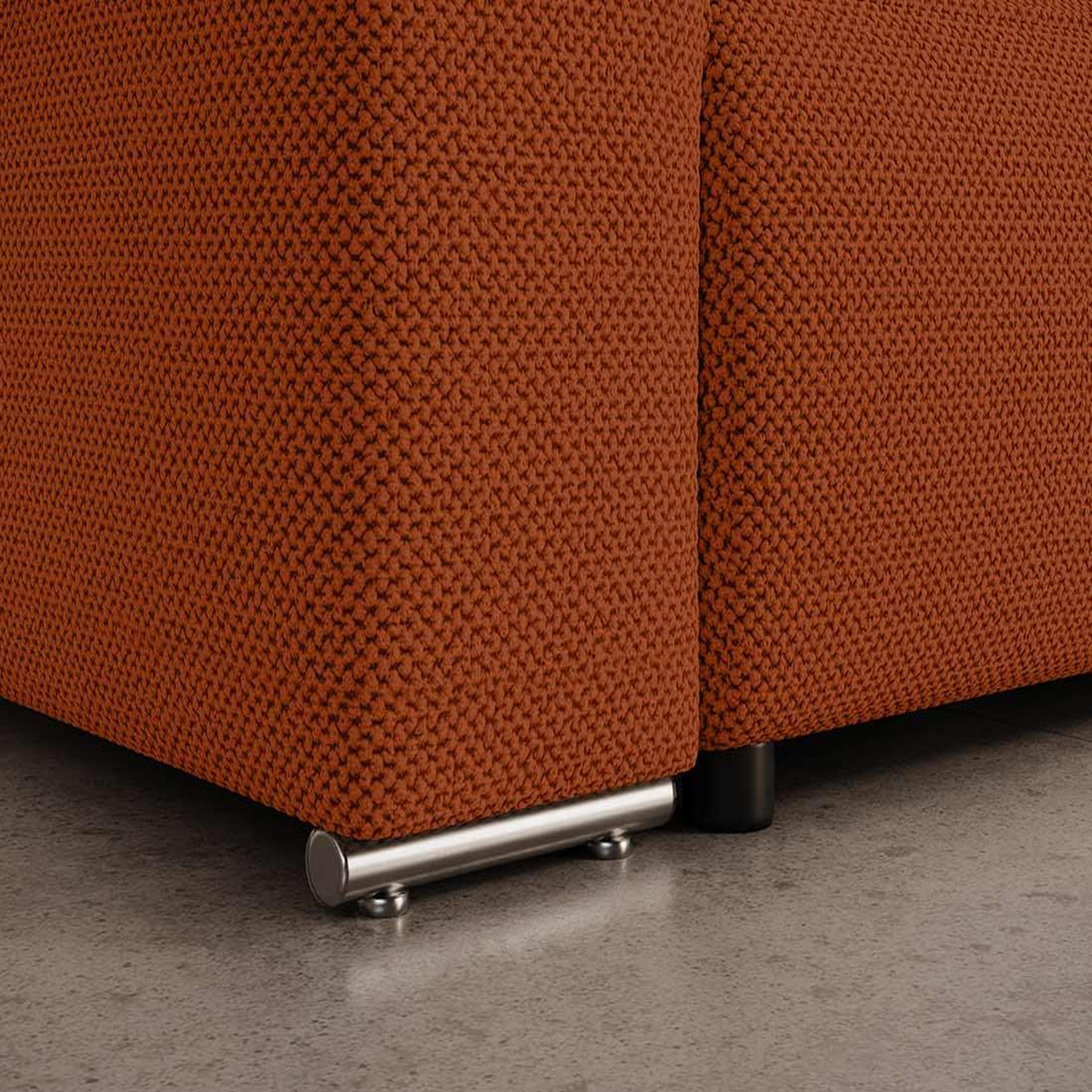 Voir la diapositive 6 : BEST MOBILIER Gabriel - canapé panoramique en u 7 places convertible avec coffre en tissu texturé