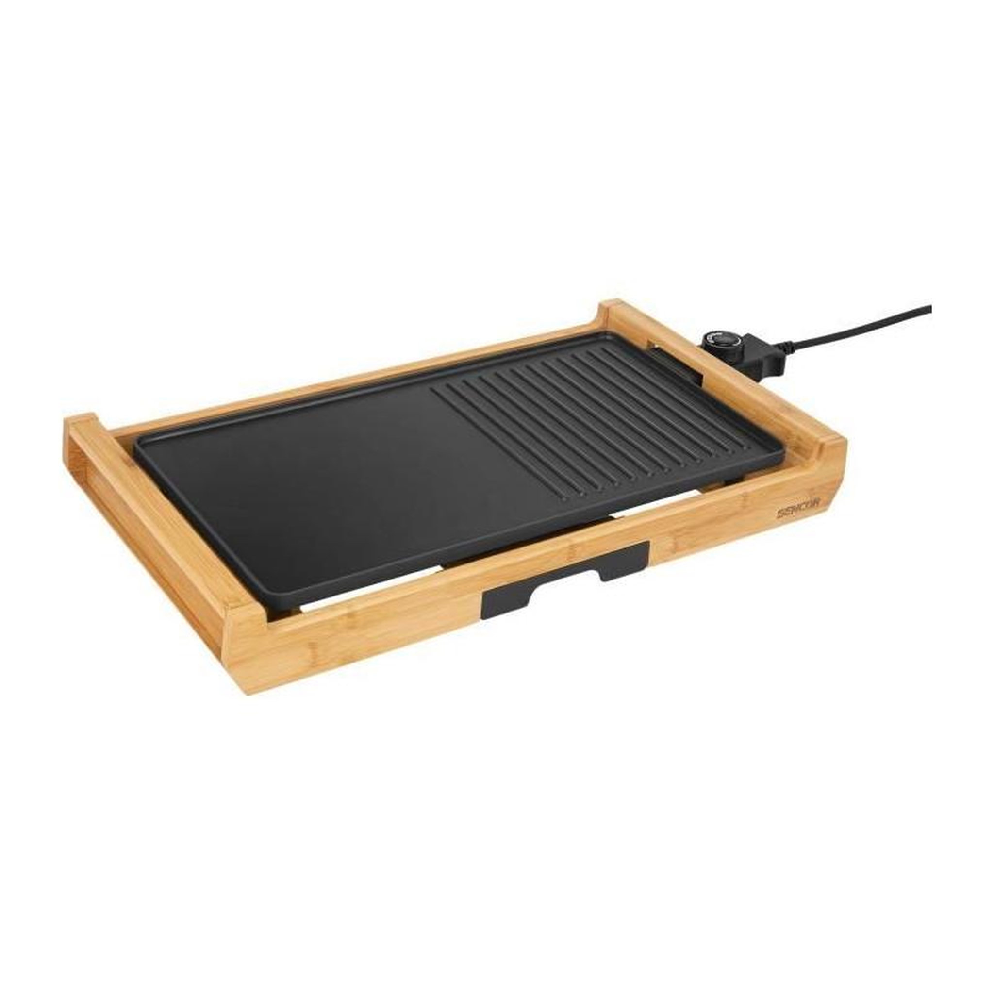 SENCO Grill électrique - SENCOR - SBG 206BK - 1800 W - Noir / Bambour
