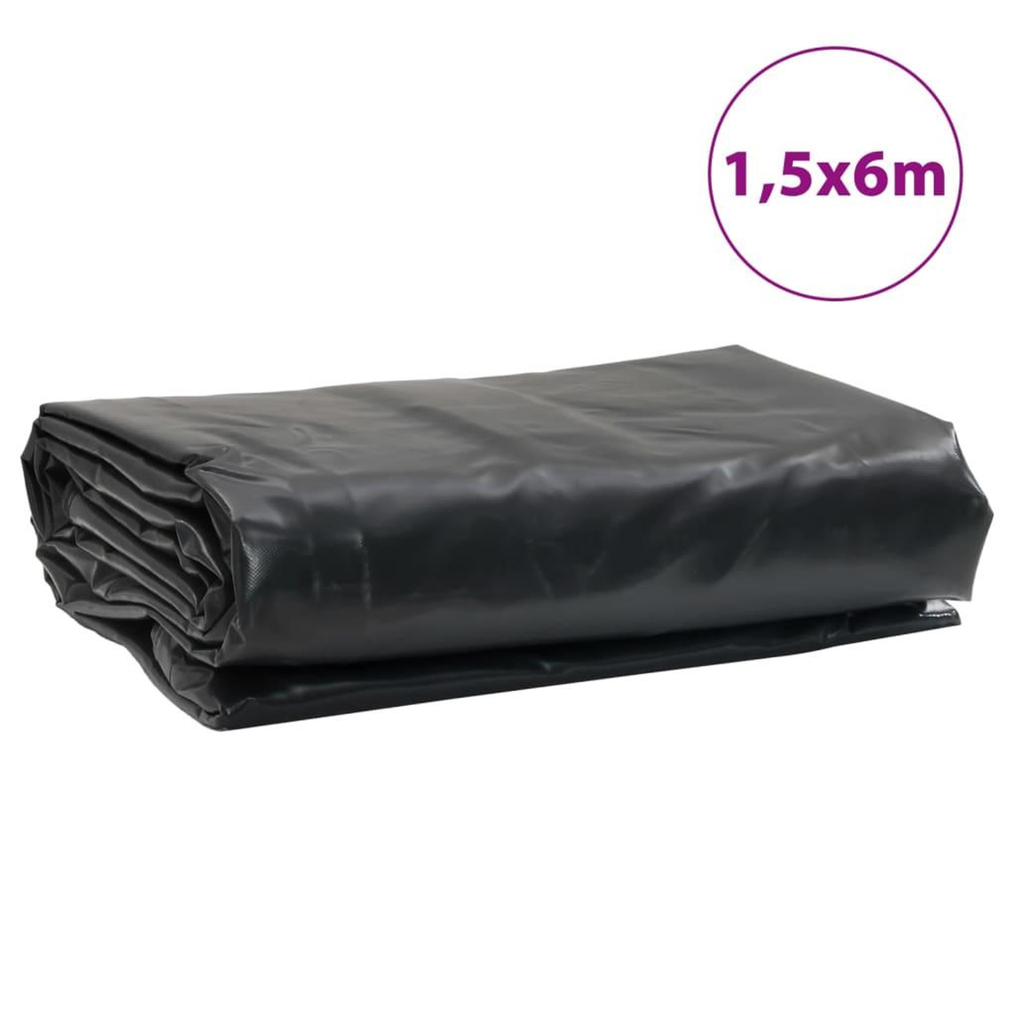 Voir la diapositive 6 : VIDAXL Bache anthracite 1,5x6 m 600 g/m²