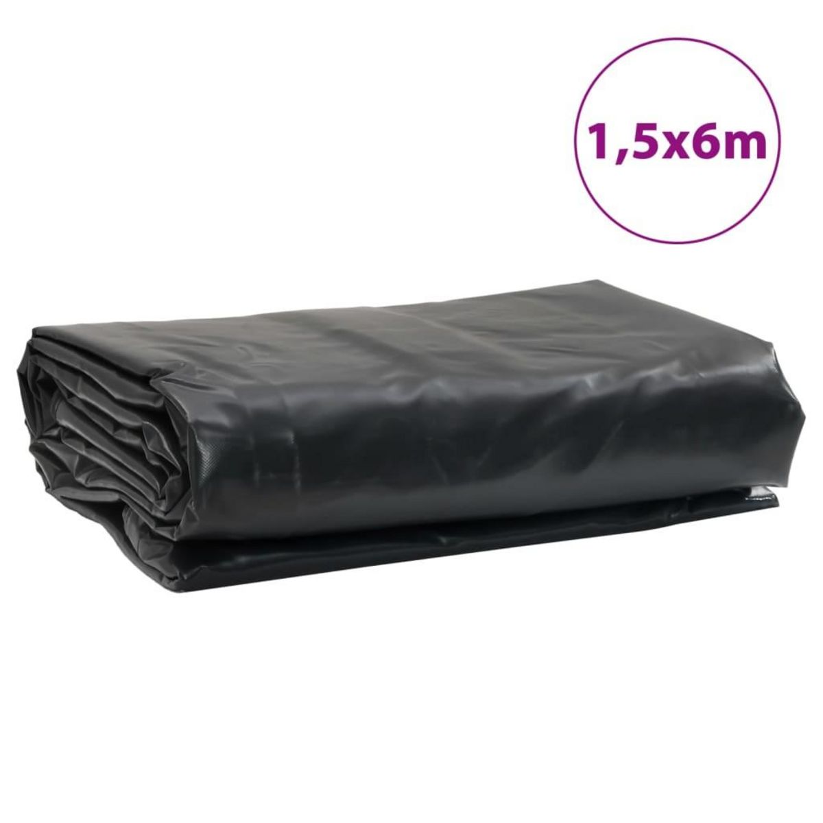 VIDAXL Bache anthracite 1,5x6 m 600 g/m²
