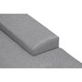 Canapé d'angle gauche panoramique convertible en tissu gris clair avec coffre 5 places   ARIANE
