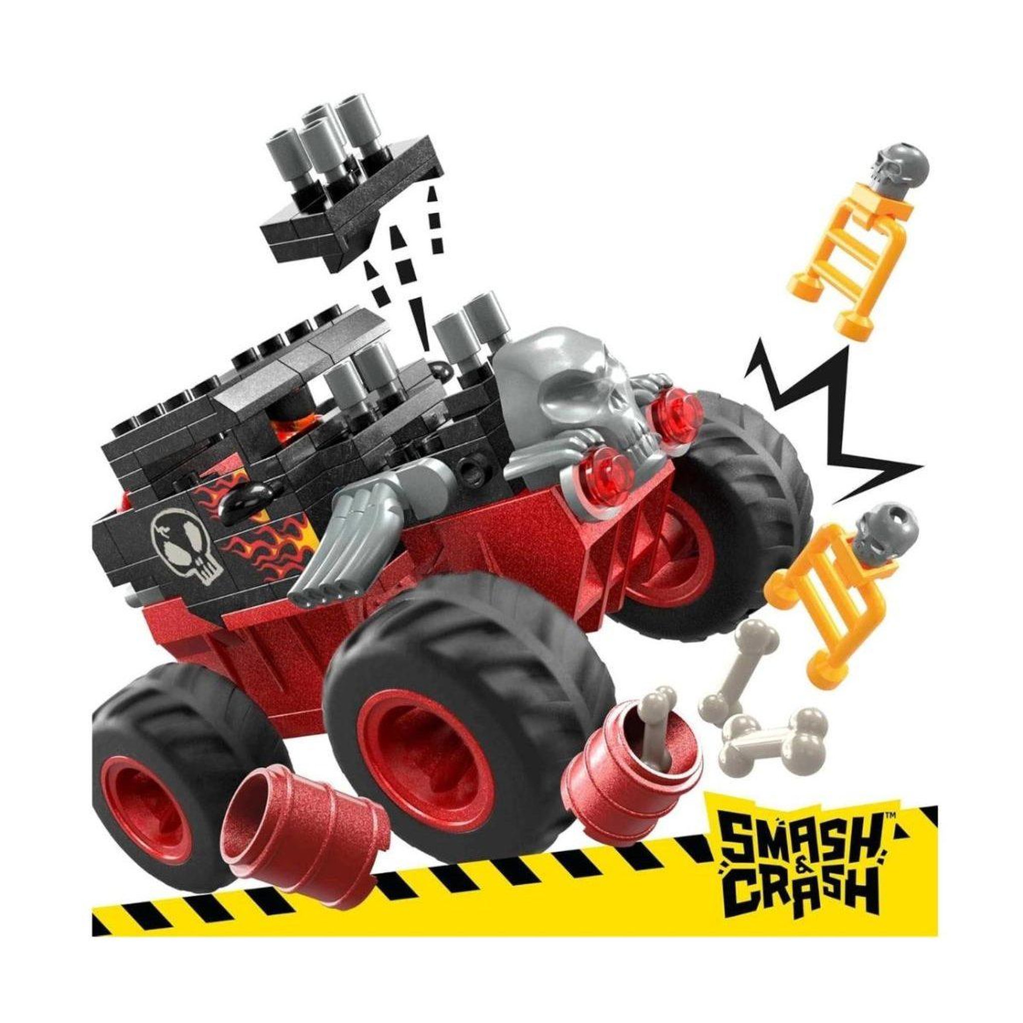 Voir la diapositive 3 : MATTEL Briques mega bloks hot wheels hkf87 monster trucks - bone shaker 151 pièces