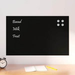 VIDAXL Tableau noir magnétique mural Noir 80x50 cm Verre trempé