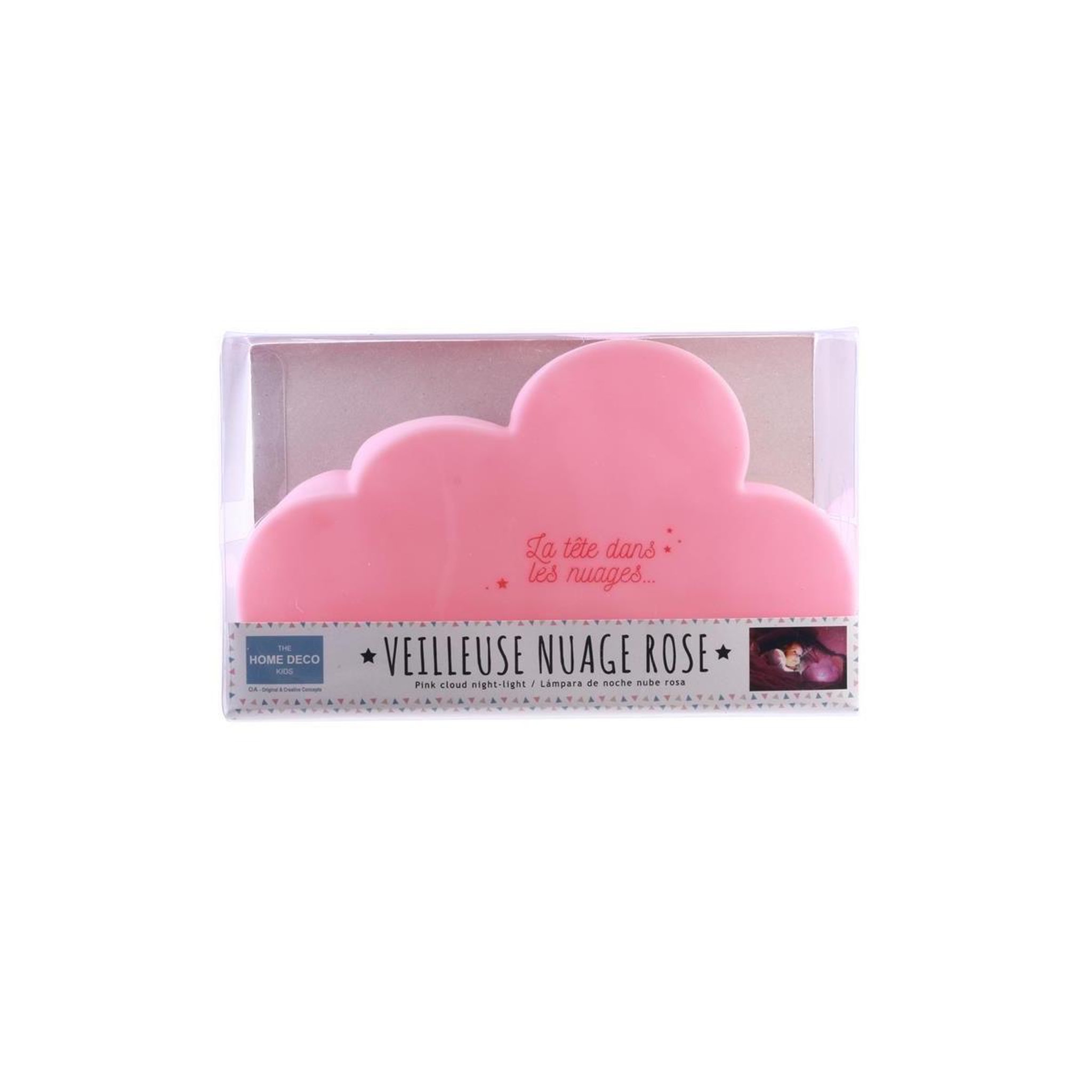 Voir la diapositive 6 : Paris Prix Veilleuse Enfant à Poser  Nuage  25cm Rose