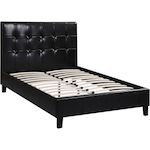 Habitat et Jardin Lit double en pvc  Julia  - 140 x 190 cm - Noir