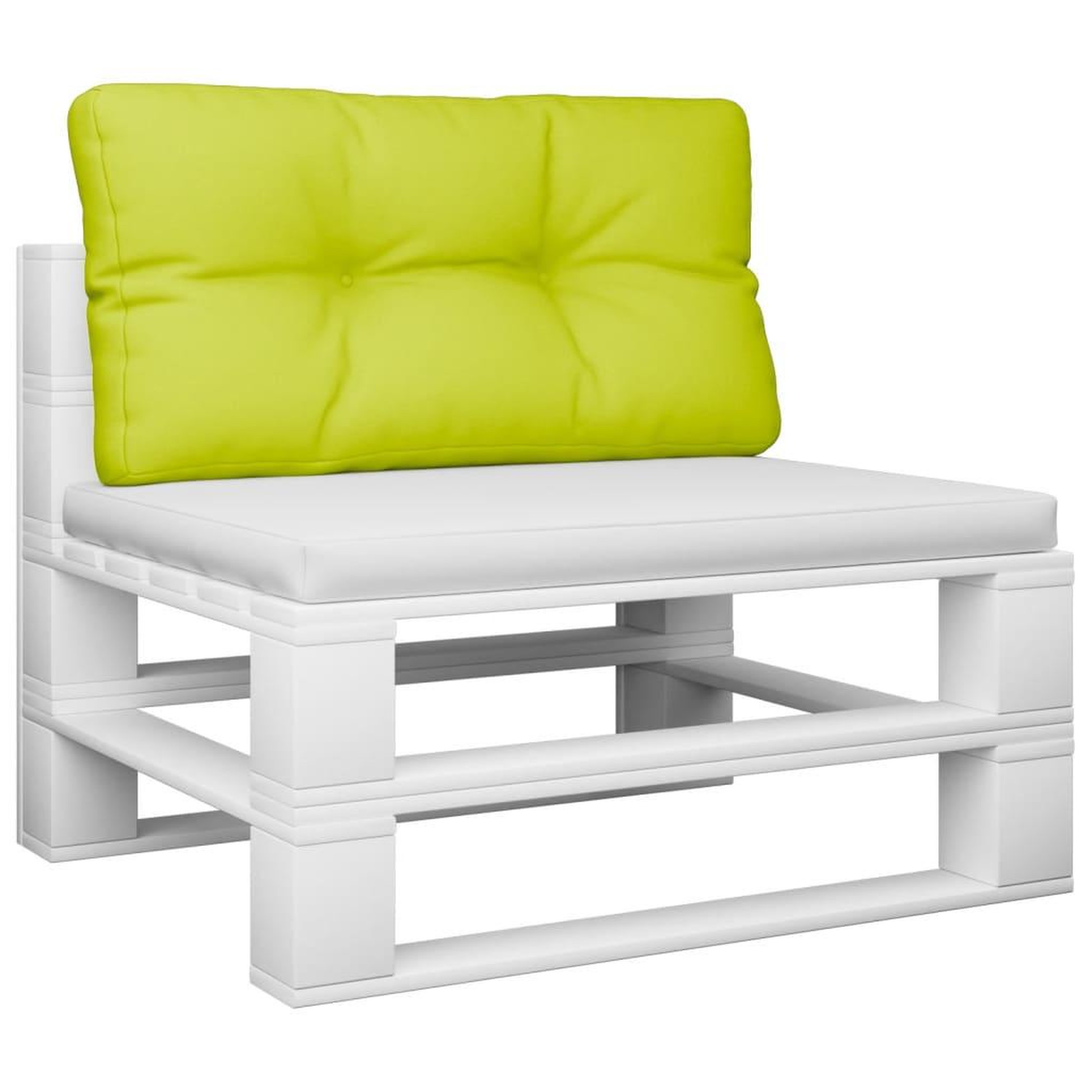 Voir la diapositive 3 : VIDAXL Coussin de palette vert vif 70x40x12 cm tissu
