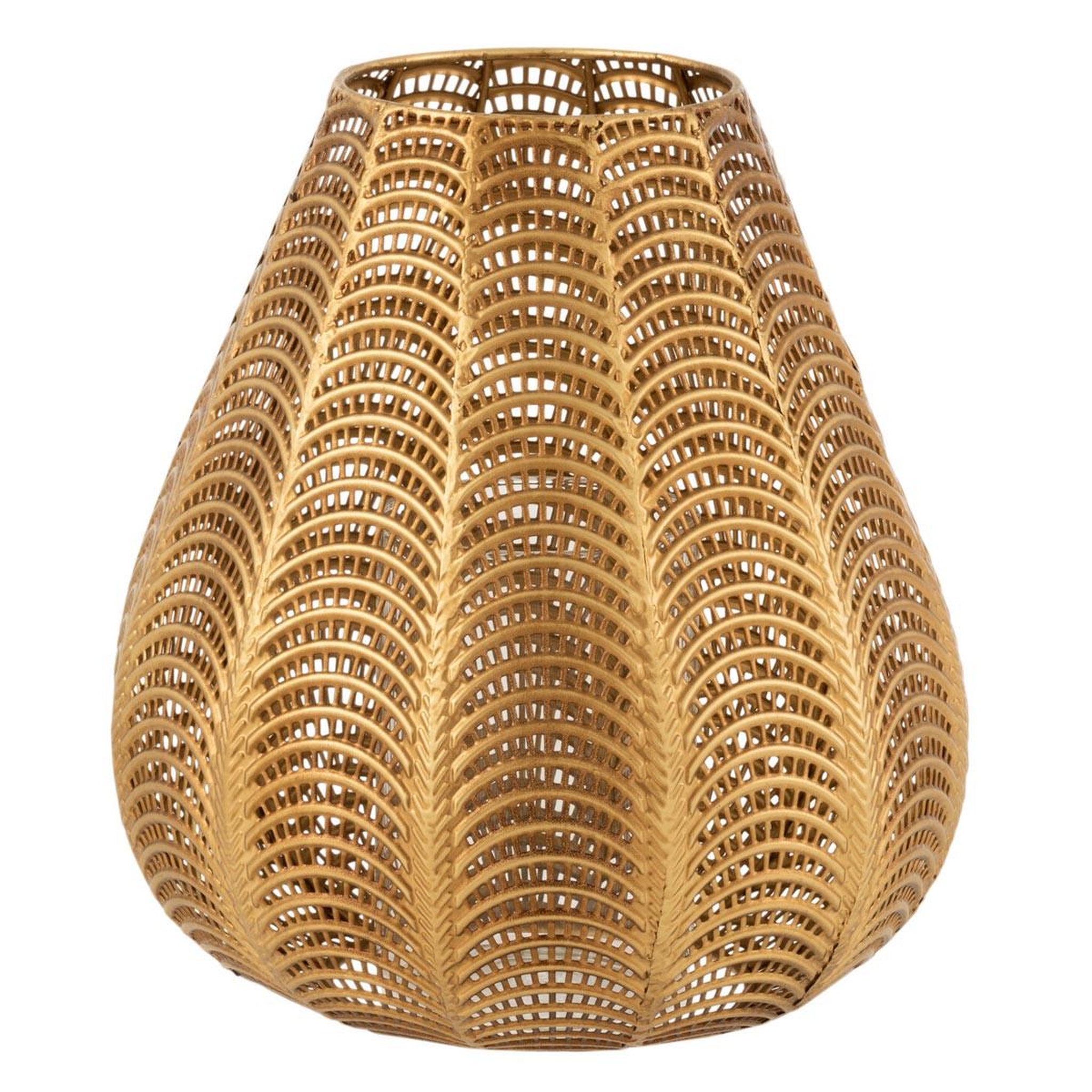 J-LINE Bougeoir design en métal  gala  31cm or