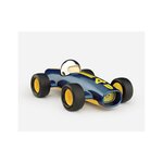 PLAYFOREVER Voiture Verve Malibu Lucas - Bleu et jaune 16.5 cm