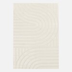 SWEEEK Tapis intérieur motifs arches, poils ras, crème. Coloris disponibles : Beige