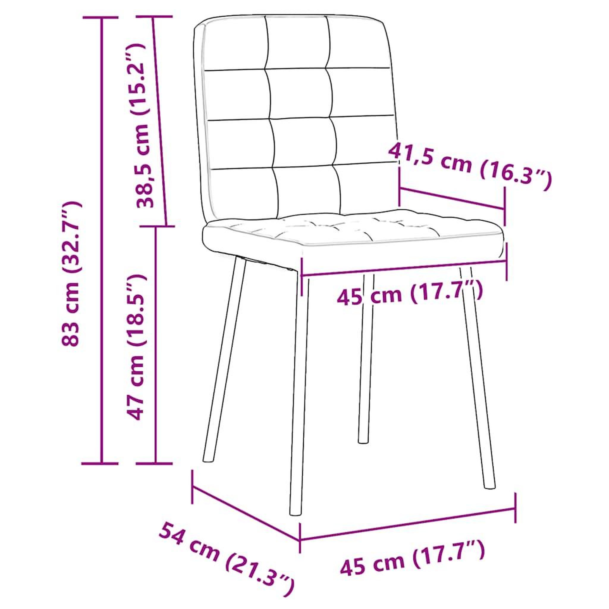 Voir la diapositive 6 : VIDAXL Chaises a manger lot de 4 Noir Velours