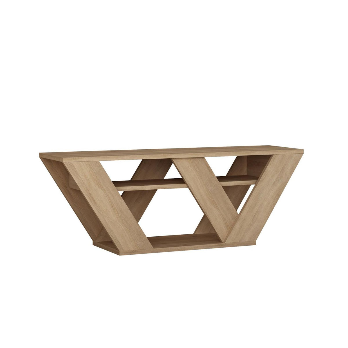 Habitat et Jardin Meuble TV en bois  Pipralla  - 110 x 30 x 40 cm - Chêne