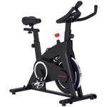 HOMCOM Vélo d'appartement magnétique stationnaire silencieux - Vélo de biking spinning réglable - volant d'inertie 10 Kg - noir