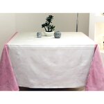 Vent du sud Nappe jacquard anti-tâches Teflon BRIGNOLES. Coloris disponibles : Rose