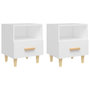 Voir la diapositive 2 : VIDAXL Tables de chevet 2 pcs Blanc 40x35x47 cm