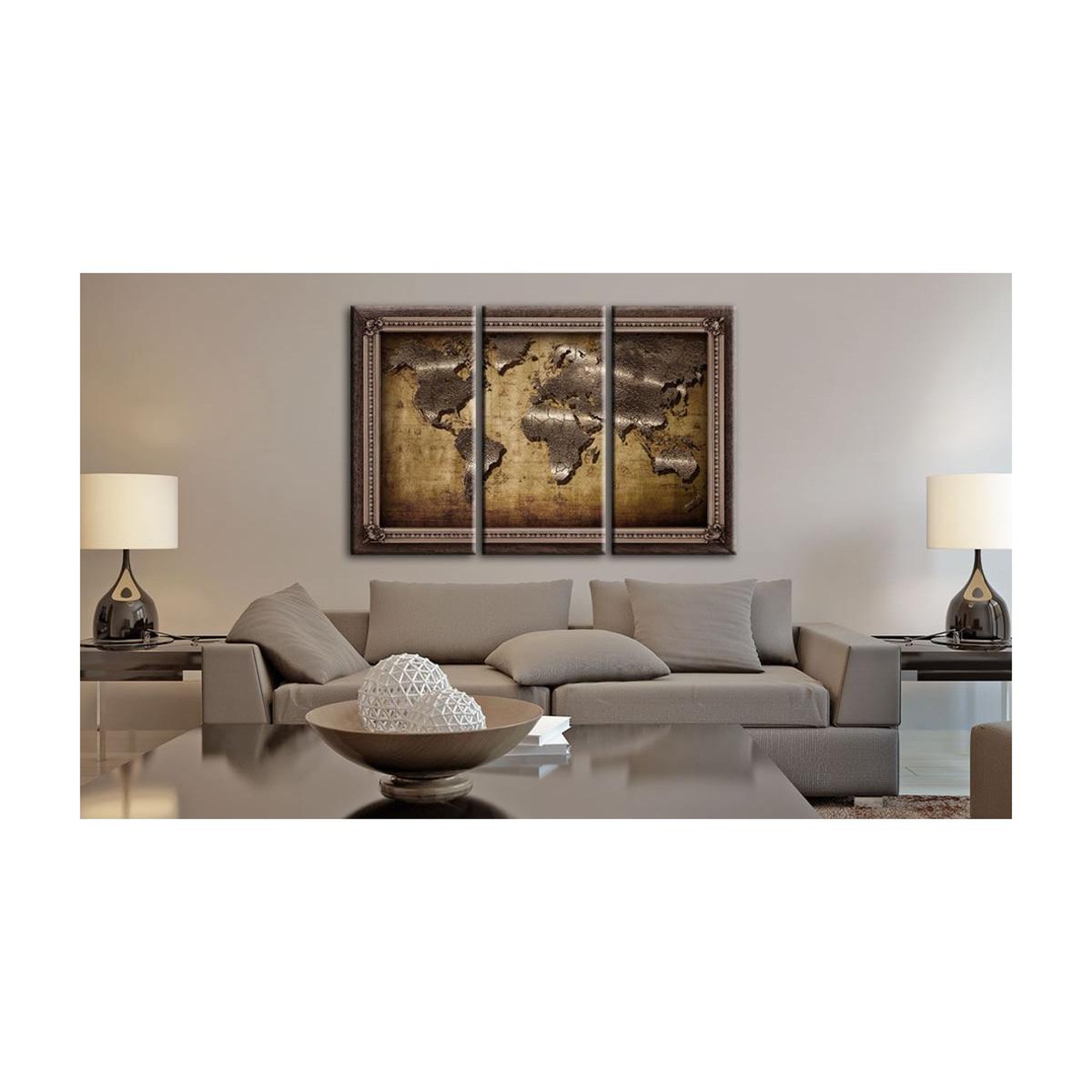 Voir la diapositive 2 : Paris Prix Tableau Imprimé  The Map in a Frame