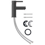 VIDAXL Robinet de lavabo de salle de bain Gris 130x176 mm