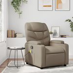 VIDAXL Fauteuil de massage inclinable Cappuccino Similicuir
