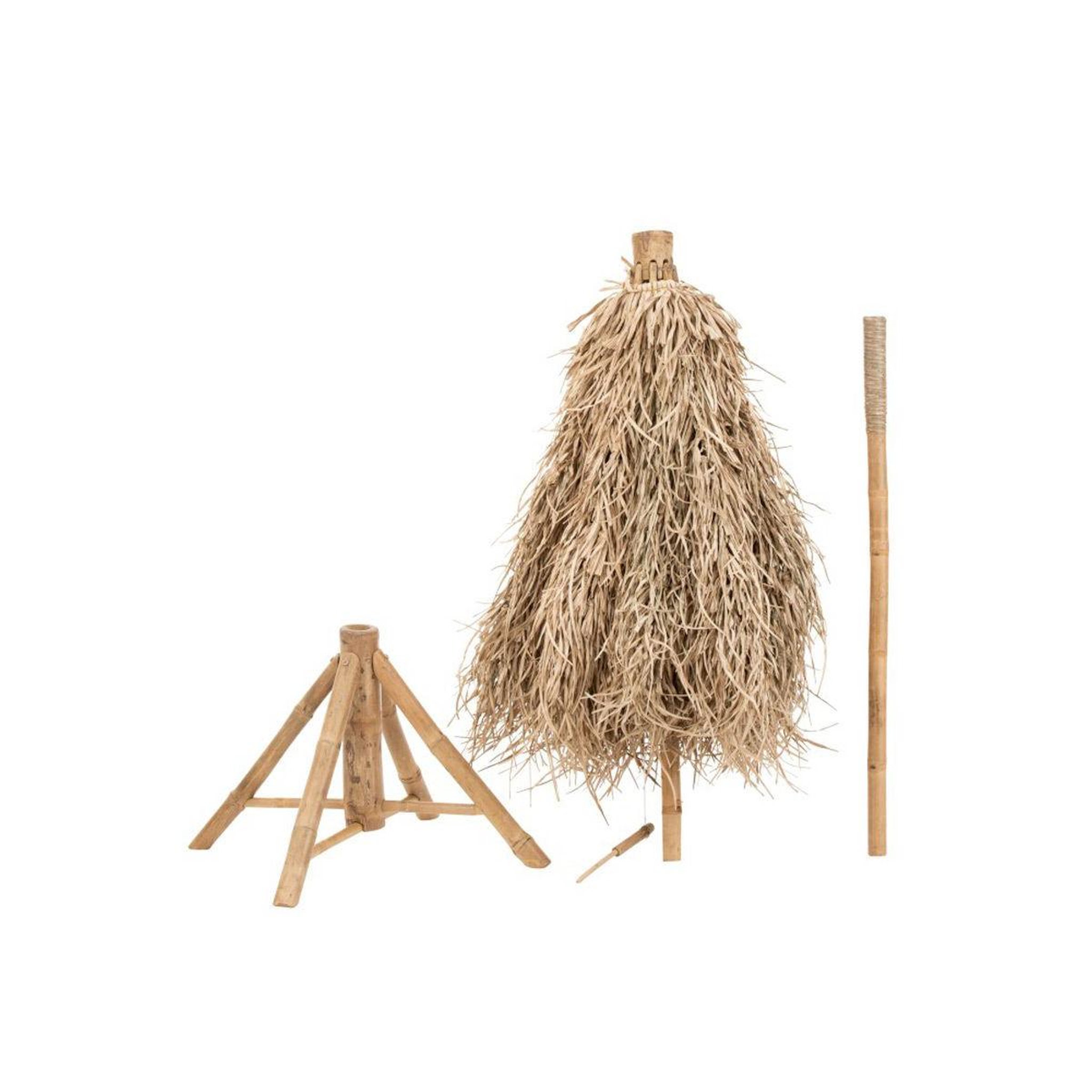 Voir la diapositive 4 : J-LINE Parasol sur pied bambou  paradis  150cm naturel
