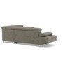 Voir la diapositive 6 : BEST MOBILIER Margaux - canapé d'angle droit 5 places convertible avec coffre et têtières réglables en velours texturé
