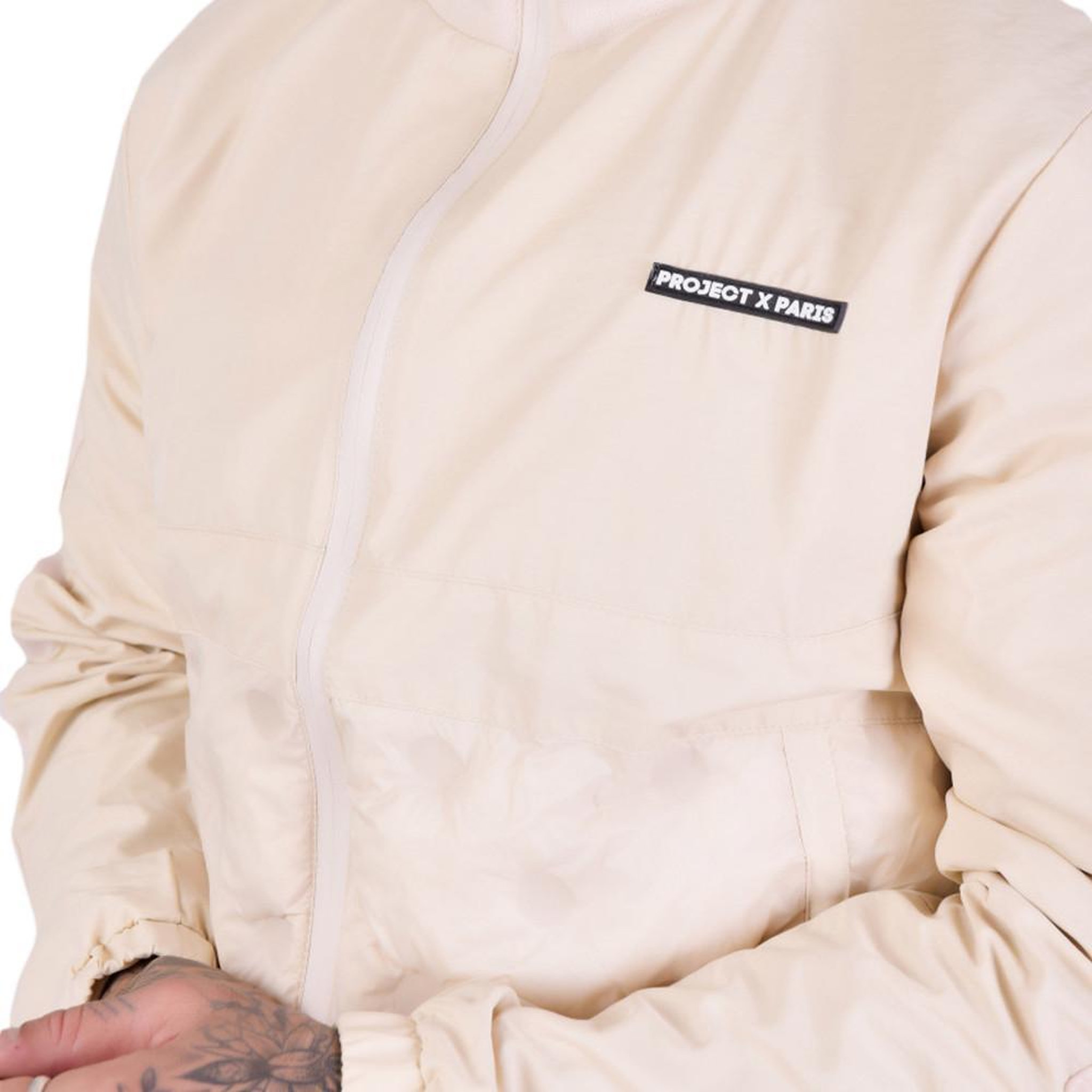 Voir la diapositive 3 : Project X Veste à Capuche Écru Homme Project X Paris Matelassage