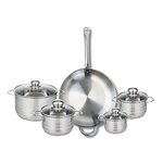 ELO Ensemble de 1 Poêle de cuisson 32 cm et 4 faitouts 12, 14, 16 et 20 cm Elo Profi Brillant