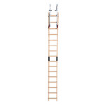 HAILO Echelle plate de toit en bois pour couvreur avec crochet de toit 4m Hailo Safety Roof